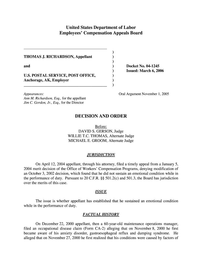 RICHARDSON, Appellant and U  Form