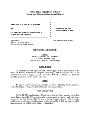 SCHOFIELD, Appellant Dol  Form