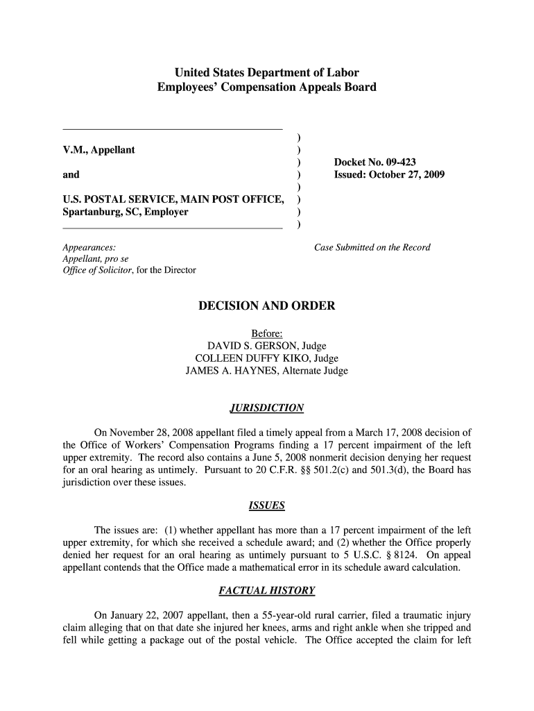 POSTAL SERVICE, MAIN POST OFFICE, Spartanburg, SC, Employer Appearances Appellant, Pro Se Office of Solicitor, for the Director   Form