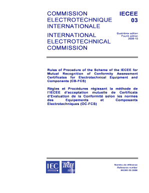 COMMISSION ELECTROTECHNIQUE INTERNATIONALE IECEE  Form