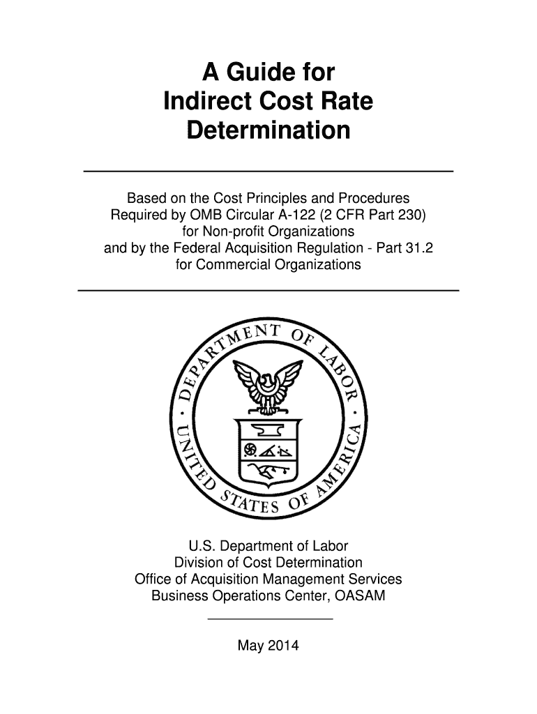 Based on the Cost Principles and Procedures  Form