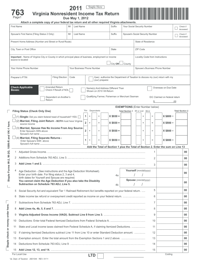  763 Form 2011