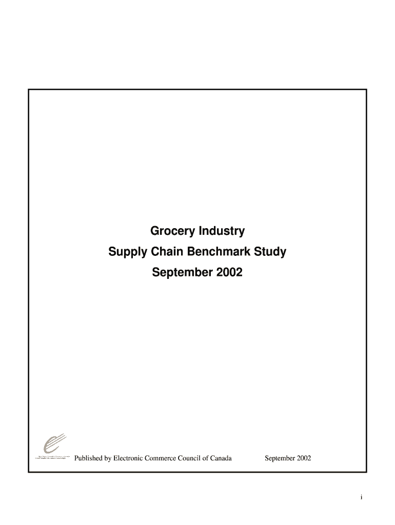 Grocery Industry Supply Chain Benchmark Study September  Form