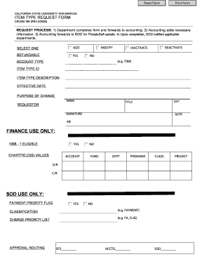 Item Type Request Form California State University San Marcos Csusm