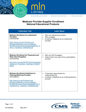 Medicare Provider Supplier Enrollment  Form