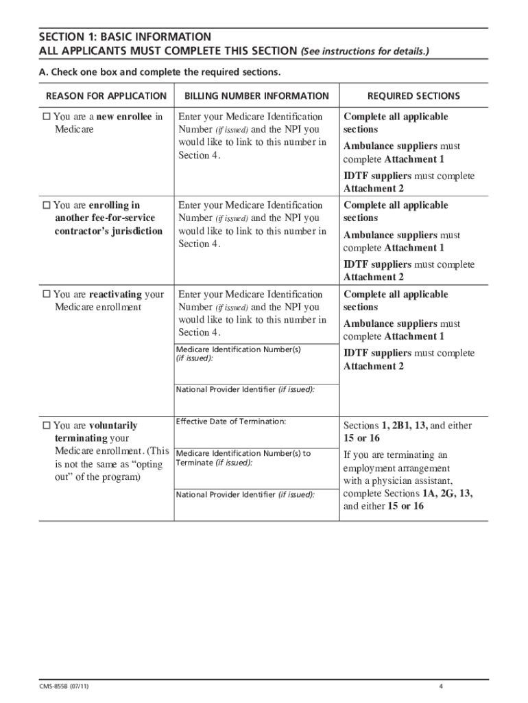 Cms 855b  Form