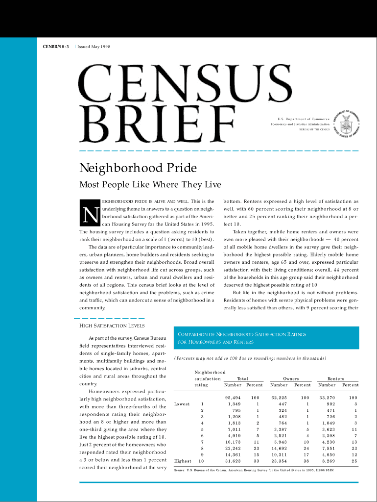 Neighborhood Pride Census Brief  Form