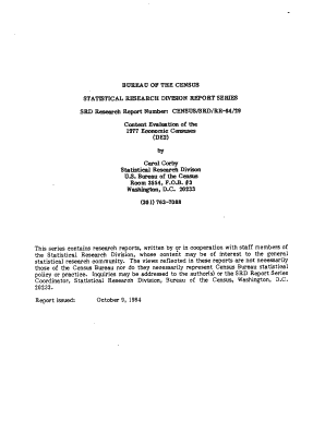 Content Evaluation of the 1977 Economic Censuses Census  Form