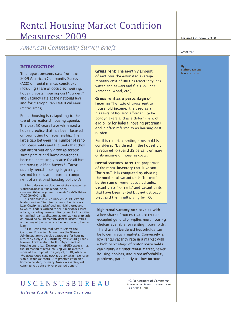 Rental Housing Market Condition  Form