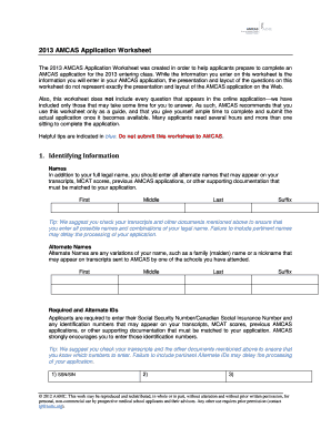 Sample Amcas Application PDF  Form