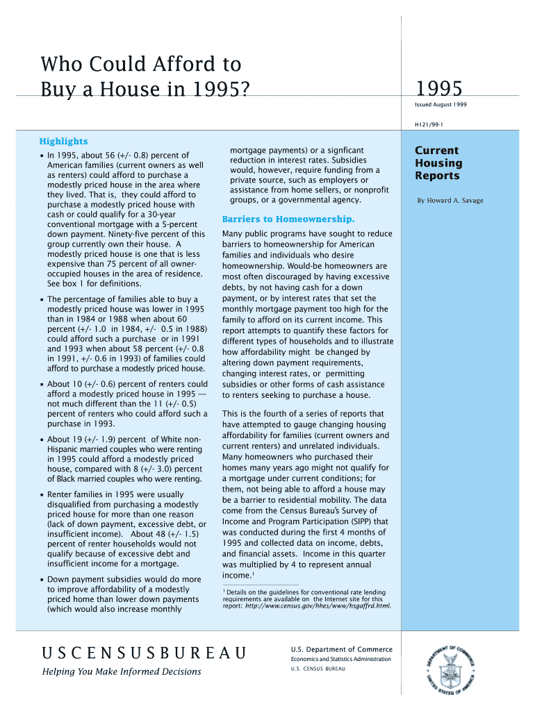 Who Could Afford to Buy a House in ? Current Housing Reports  Form