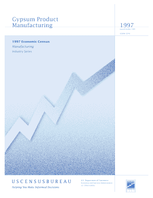 Gypsum Product Manufacturing Economic Census, Manufacturing Census  Form