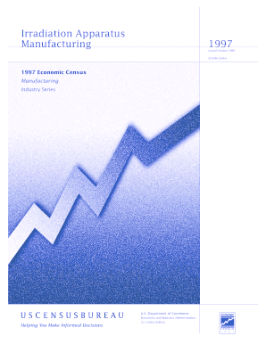 Irradiation Apparatus Manufacturing Economic Census, Manufacturing Census  Form