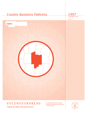 County Business Patterns Issued September CBP97 14 Idaho U Census  Form