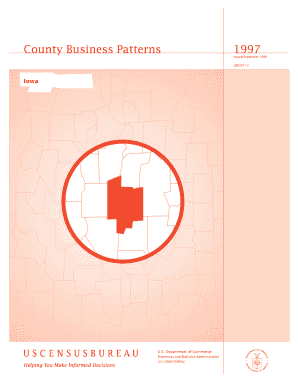 County Business Patterns Issued September CBP97 17 Iowa U Census  Form