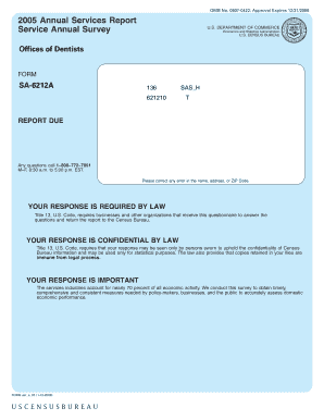 Offices of Dentists Census  Form