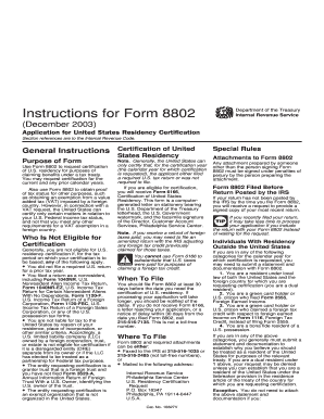 Instructions for Form 8802 December