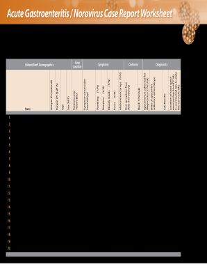 Acute Gastroenteritis Case  Form