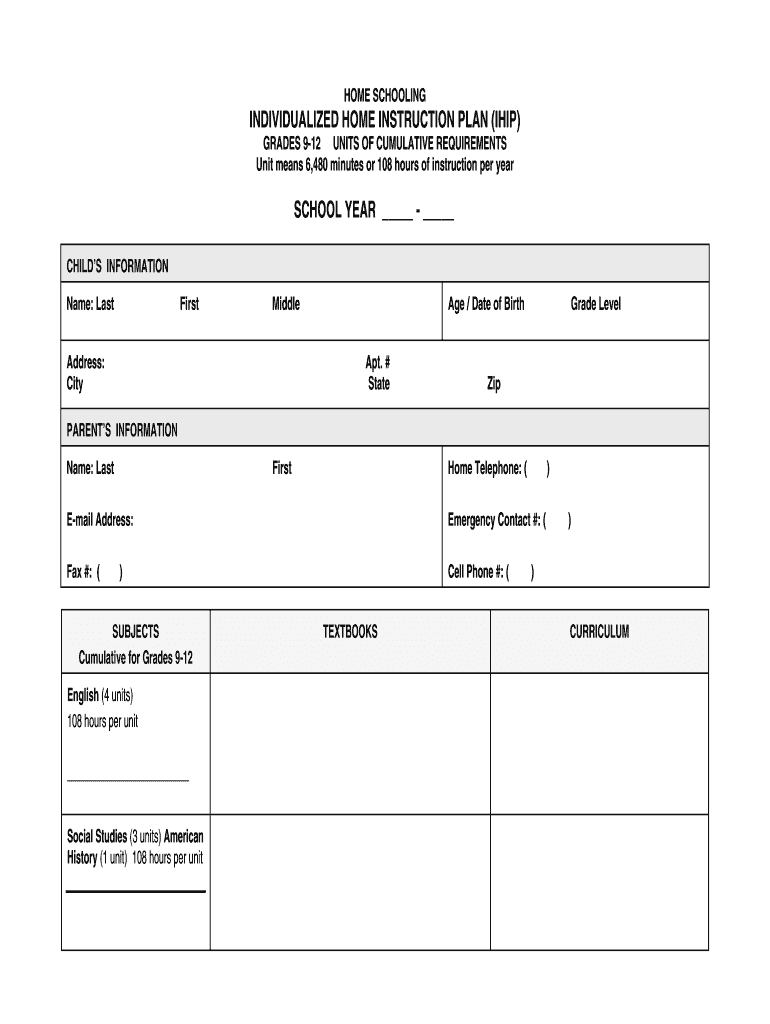 Fillable Ihip Forms