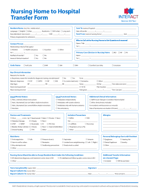 Sample of an Interact Transfer Form