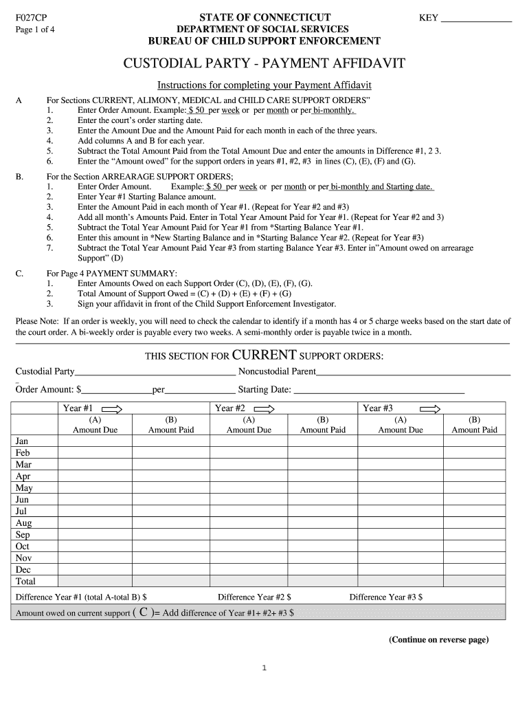 Form F027cp Ct Custody