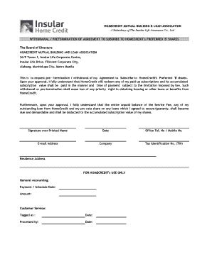 Insular Home Credit  Form