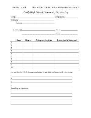 Grady High School Website  Form