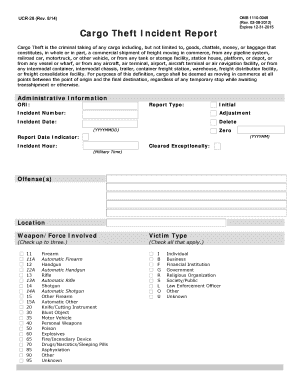 Cargo Theft Incident Report Dps Texas  Form