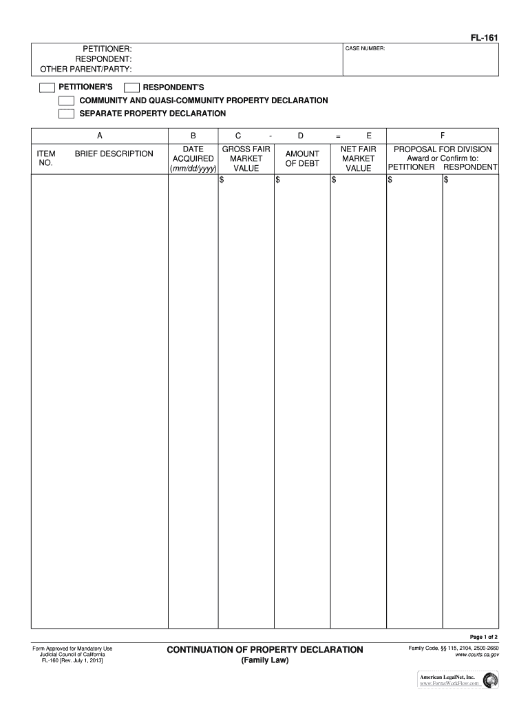 Fl 161  Form