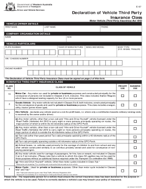  E67 Form 2020