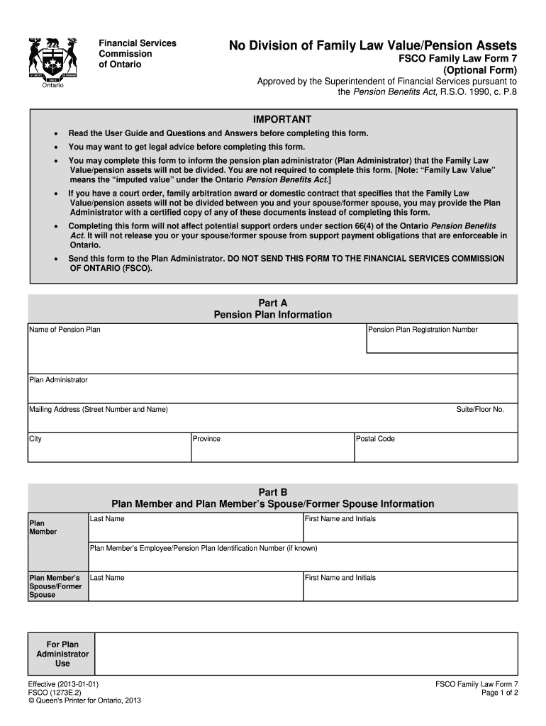 Get and Sign Fsco Family Form 7 2013-2022