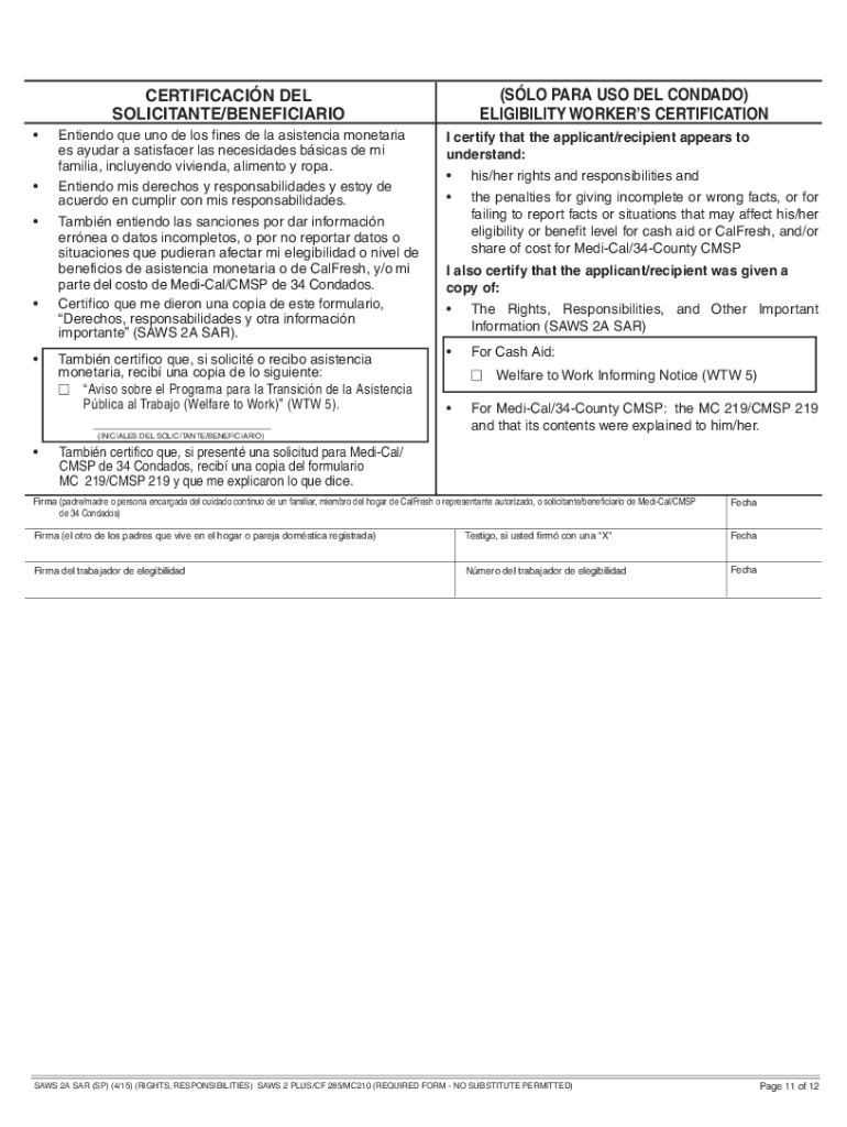 Saws 2a Sar Spanish  Form