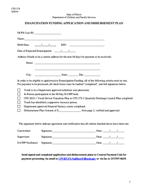  Emancipation Application 2014