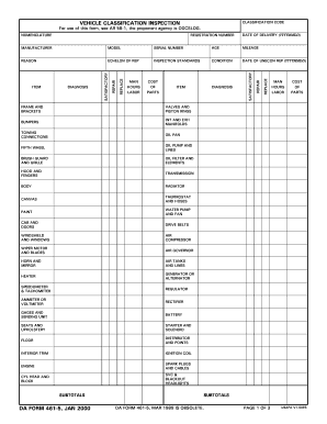 Da Form 461 5