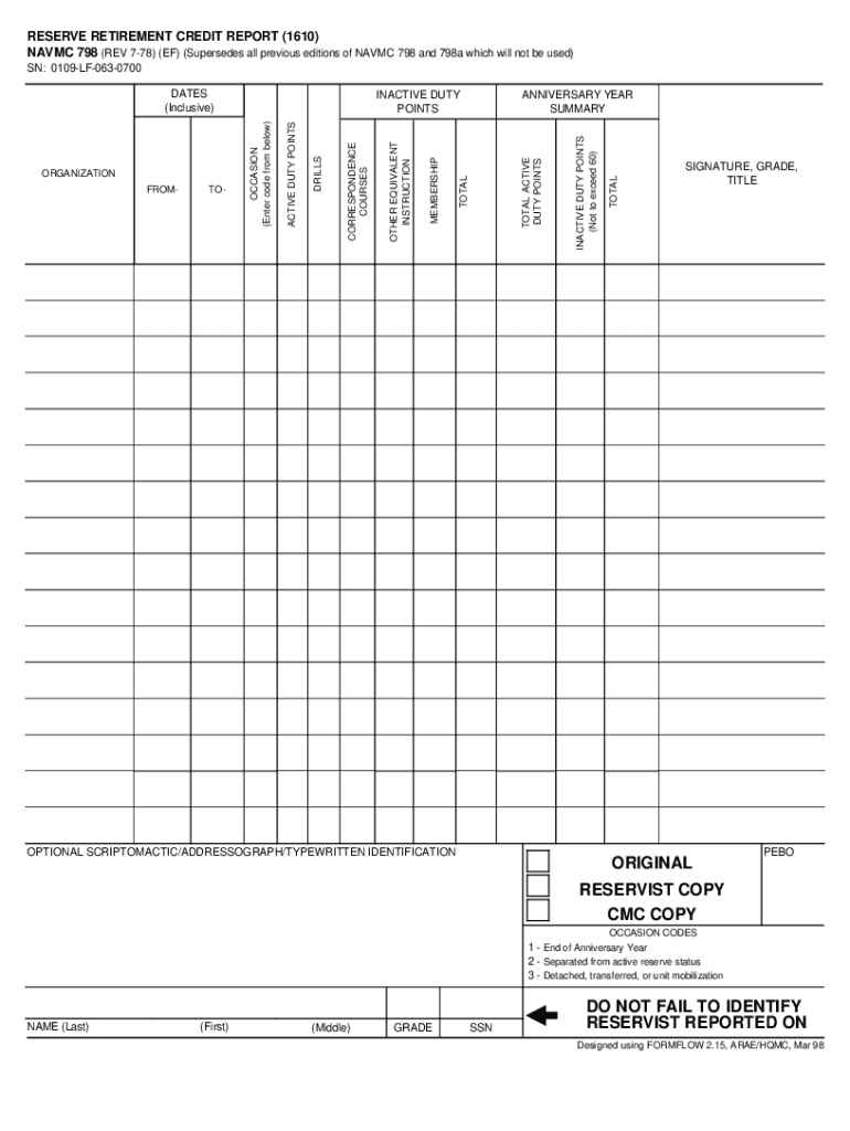 Navmc 798  Form