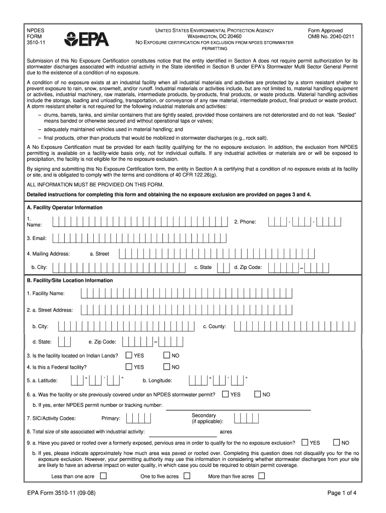  Epa Form 3510 11 2008