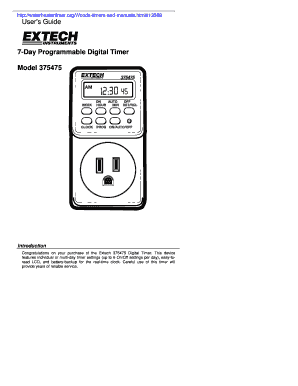 Maplin 7 Day Digital Timer Instructions  Form