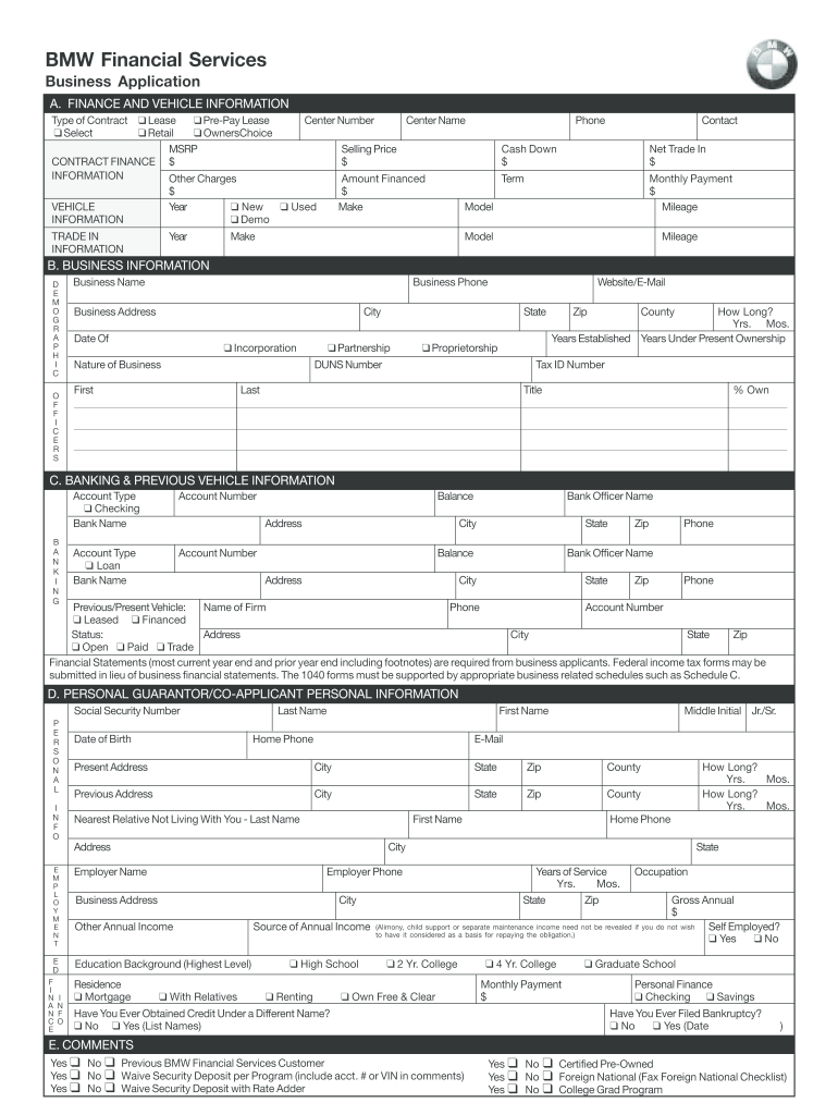  Bmw Financial Services Business Application 2008-2024