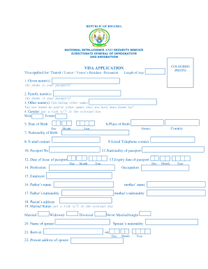 Immigration Rwanda  Form