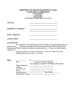 Apartment Guarantor Form