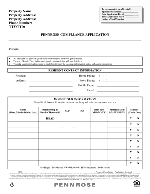 Application PDF Pennrose  Form