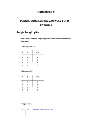 Penghubung Logika Dan Well Form Formula