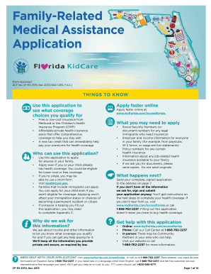 Medicaid Application Healthy Florida  Form
