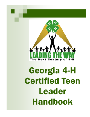 Certified BTeenb Leader Handbook University of Georgia Caes Uga  Form