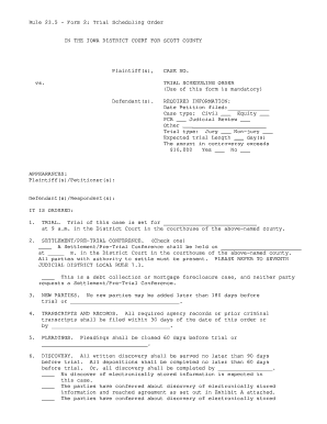 Fillable Form Rule 23 5 Iowa