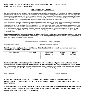 Ecce Application Form