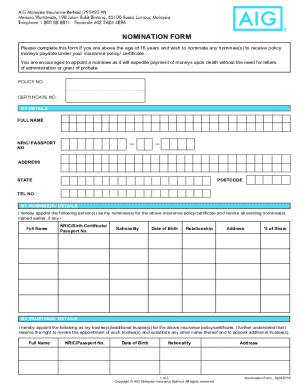 Aig Forms Online