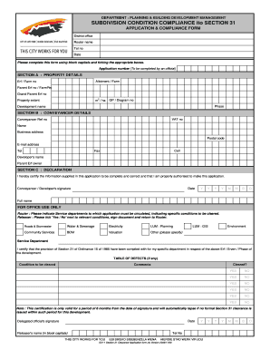 Section 31 Certificate  Form