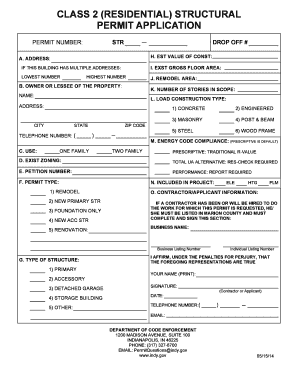 Structural Permit Application City of Indianapolis Indygov  Form