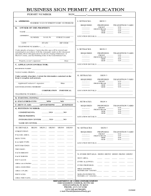 Application for Sign Permit Cover Sheet City of Kenosha  Form